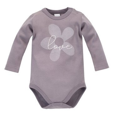 Happiness Body z długim rękawem Pinokio - szary