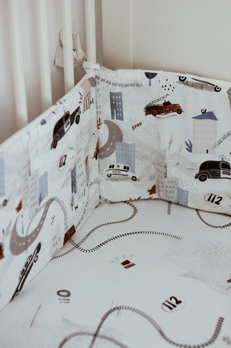 Ochraniacz na szczebelki do łóżeczka Na Sygnale - Makaszka