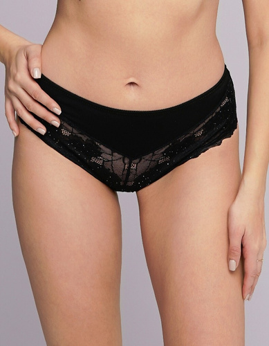 Figi Brazyliany Ava 2253/B S–3XL – Czarne, Koronkowe, Odsłaniające Pośladki | Seksowna i Komfortowa Bielizna