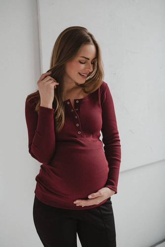 GraceFit Mama klasyczne spodnie ciążowe Milk&Love czarny