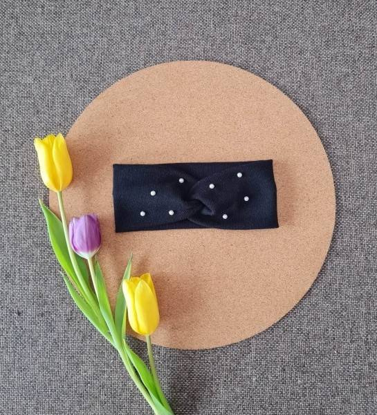 16KC damska opaska na głowę Marija - czarny