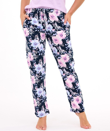 690/48 Damskie spodnie piżamowe Cornette | Długie, kieszenie, regulacja w pasie