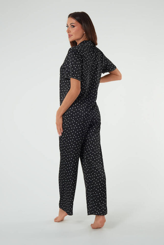 Ria Piżama Damska krótki rękaw, długie spodnie Italian Fashion - druk