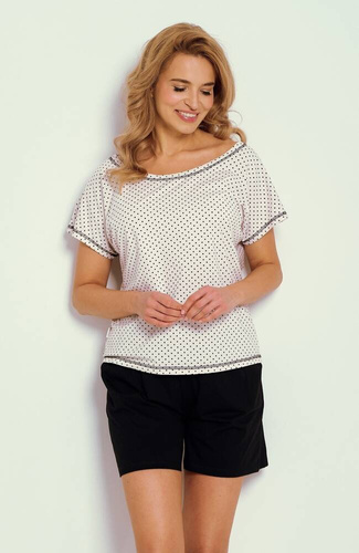 3353 Ayla Piżama Damska Taro- czarny