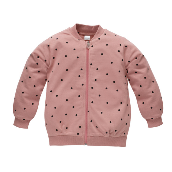 Tres Bien Bluza w groszki dla dziewczynki Pinokio - róż groszki