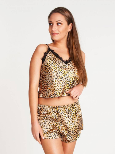 PJS-0001 Komplet piżama damska YO! - panterka