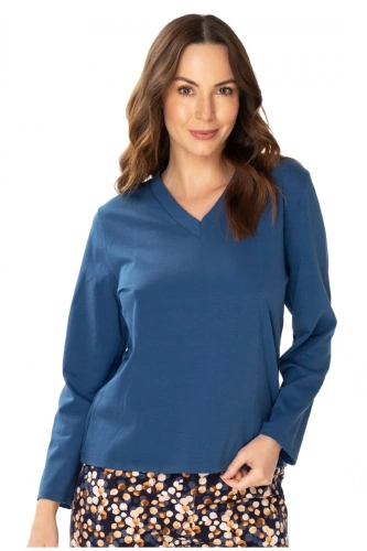 86673 Lucy Bluzka piżamowa Mewa jeans