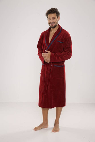 666 Ronaldo szlafrok męski De Lafense - bordo