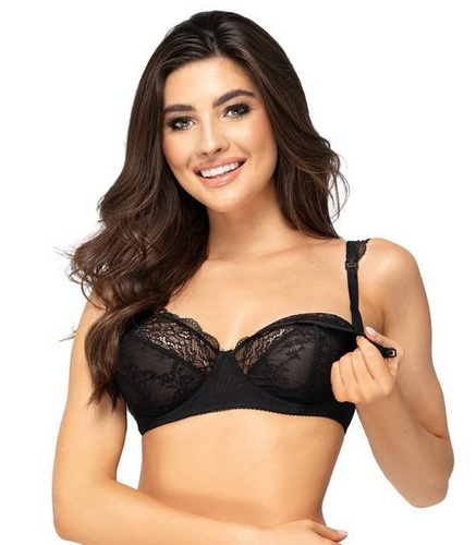 Fave Soft Black miękki biustonosz do karmienia Momtobe - czarny