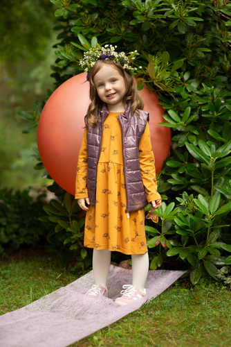 Magic Vibes Sukienka z długim rękawem Pinokio - żółty