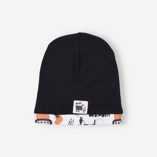 ABN-3243/CZA The builder Czapka z bawełny organicznej Nini czarny