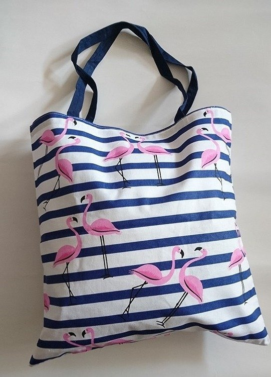 Kwiatki wzór serwetki torba bawełniana na zakupy szary