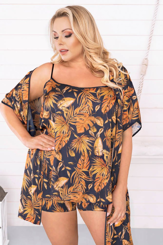 Monstera Szlafrok Damski Italian Fashion- druk