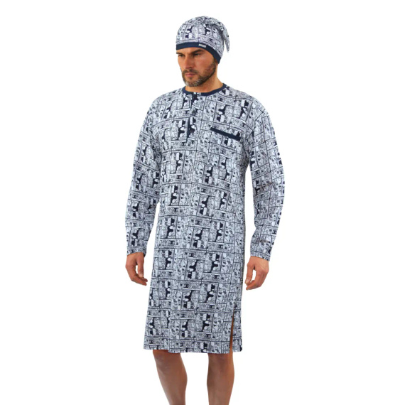 2024/02 Rodeo Koszula męska z szlafmycą Sesto Senso