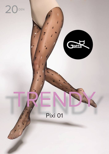 Pixi wz.01 Rajstopy 20 den Gatta - nero/beige