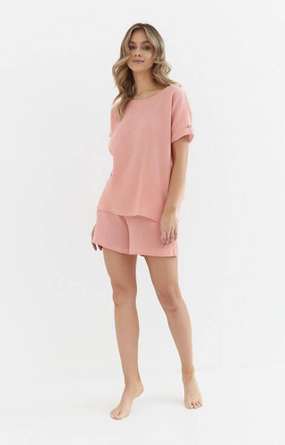 136 Piżama damska Muślin Cana - morelowa 