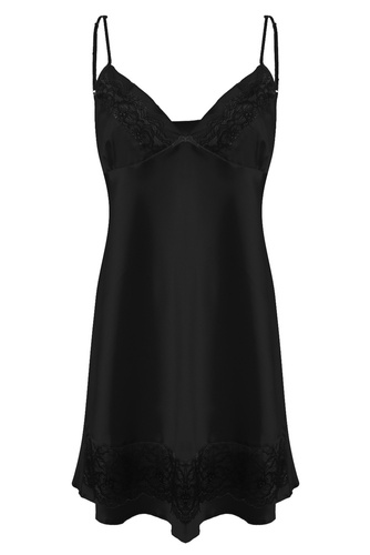 Iris Halka satynowa koszulka damska DKaren - czarny