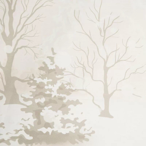 Snowflake Pościel świąteczna z mikrowłokna Eurofirany biała zimowy pejzaż– miękka, lekka i łatwa w pielęgnacji, z zamkiem błyskawicznym