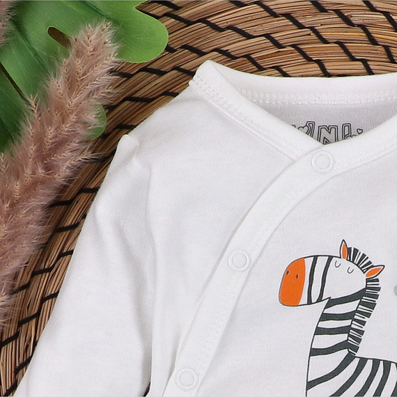 ABN-5322/ECR Zebra Body kopertowe z bawełny organicznej Nini ecru