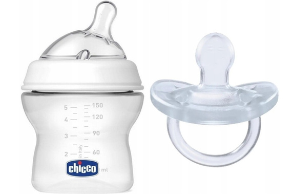 Zestaw Chicco – Butelka NaturalFeeling 150 ml + smoczek PhysioForma Soft 0–6 m