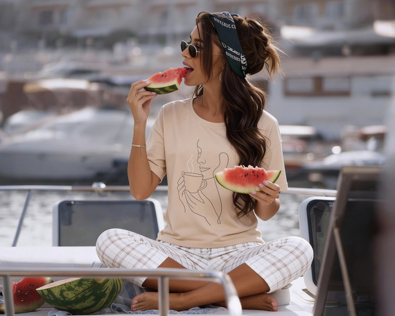 Piżama damska Cornette 775/340 Morning 100% bawełna 7/8