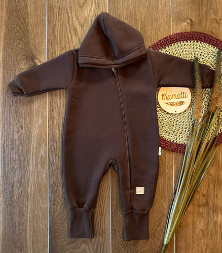 Kombinezon dresowy KS118 czekoladowy – bez stópek, Mamatti