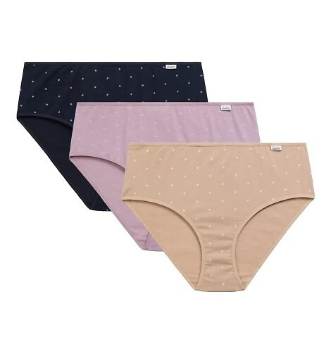 3LP-220 Classic Figi damskie Atlantic - beżowy-lawendowy-granatowy