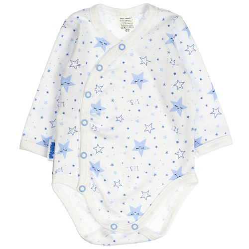 Śpiące Gwiazdki body kopertowe niemowlęce Martex różowy