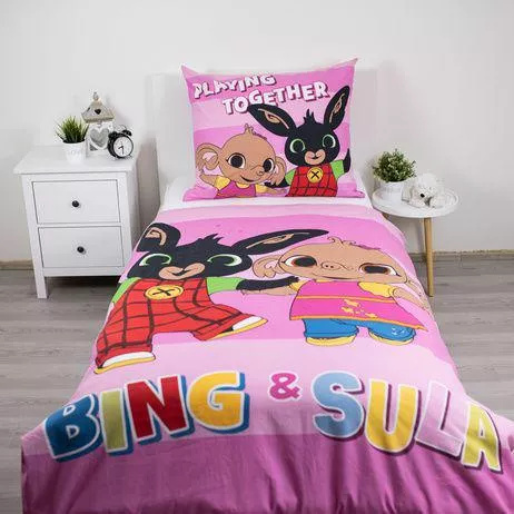 Pościel bawełniana Królik Bing i Sula 140x200 Jerry Fabrics