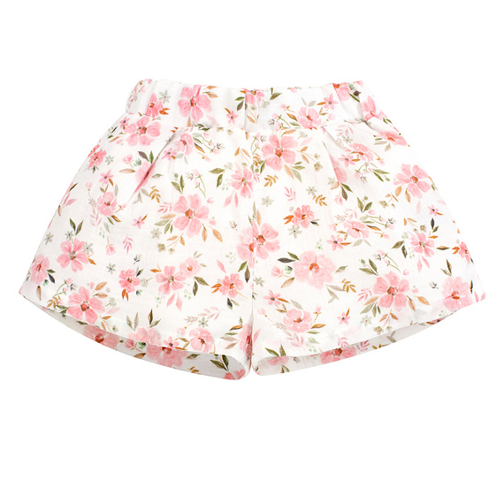 Spodenki krótkie muślinowe Flowers ecru Pinokio dla dziewczynki 