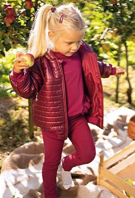 Kurtka "SIMPLY COMFY" z kapturem pikowana Ewa Klucze - bordo