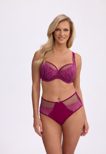 Biustonosz Semi-Soft Mariana BS0 1384 Gaia Chianti Haftowany z Fiszbinami