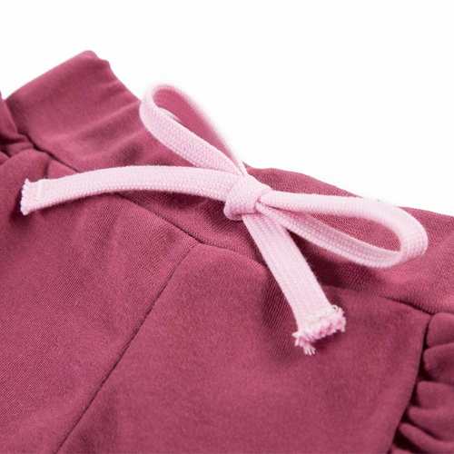 Nature Szorty z marszczeniem Ewa Klucze - bordo