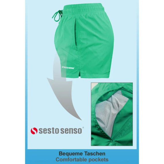 SZ2403 Szorty kąpielowe Sesto Senso zielony