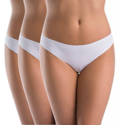 136-3 Wielopak Figi damskie Elisa Teyli - biały