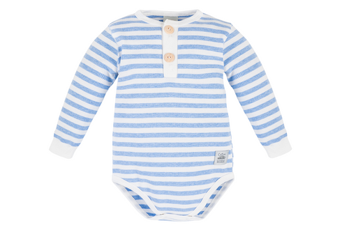 03247DRN "Greco" Body polo z długim rękawem Makoma niebieski