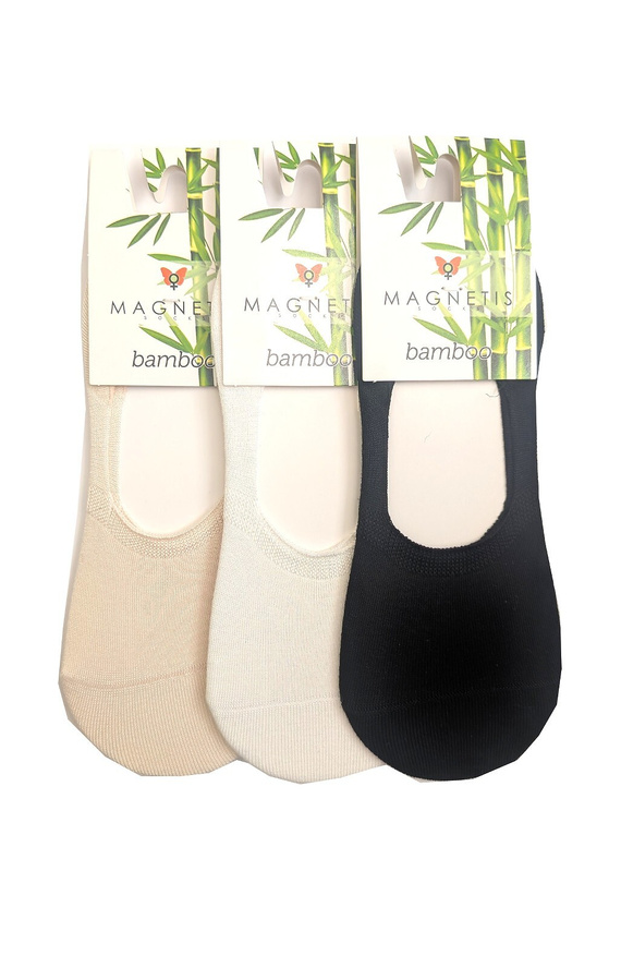 Stopki baleriny Bamboo Magnetis 251145 silikon cienkie komfort beige