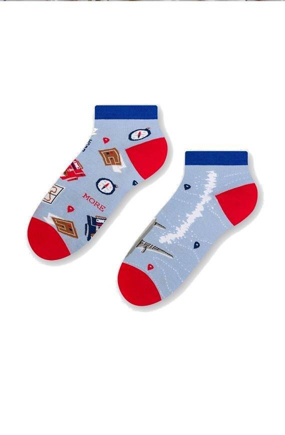 035 Zakostki Męskie Asymetryczne More - błękitny 011