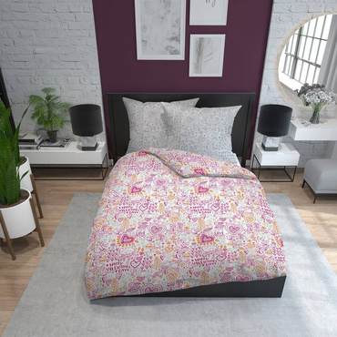 2385 A Pościel bawełniana Holland Love Happy Valentines Day Detexpol różowy