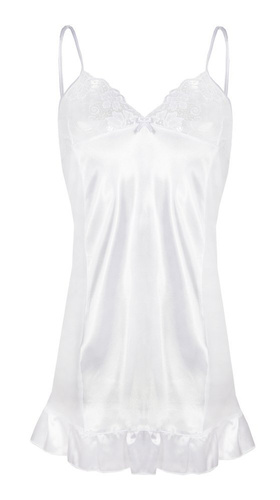 Calla Halka satynowa koszulka damska DKaren - biały