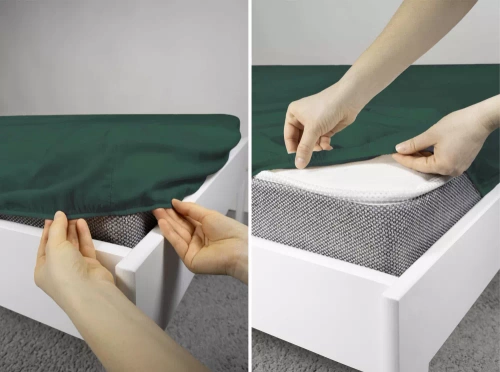 Poly prześcieradło z mikrofibry Detexpol zielony