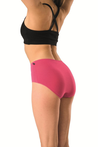 Figi maxi bikini bambusowe LPF 516 Key czarny-fuksja – miękkie i oddychające