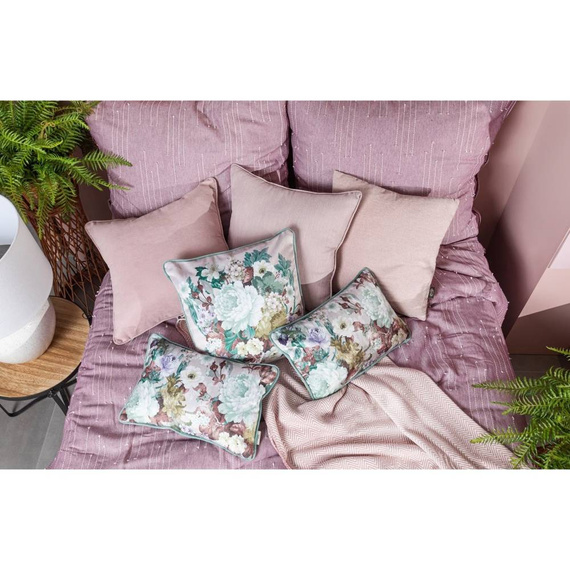 Avinion 8 pościel z bawełny z ozdobnymi przeszyciami Eurofirany wrzosowy