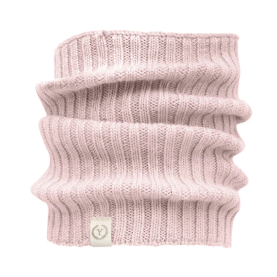 Komin z wełny merino Yosoy pudrowy róż  – dziecięcy, termoaktywny i hipoalergiczny