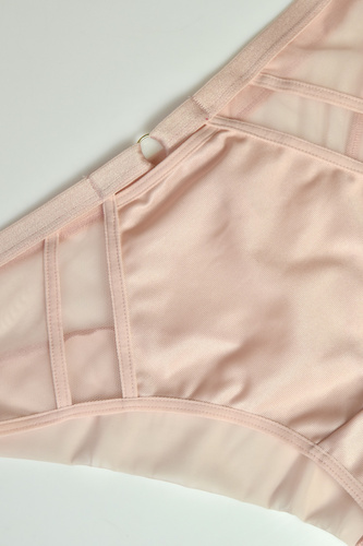Mediolano Omena 19254 figi powder transparentne eleganckie nude