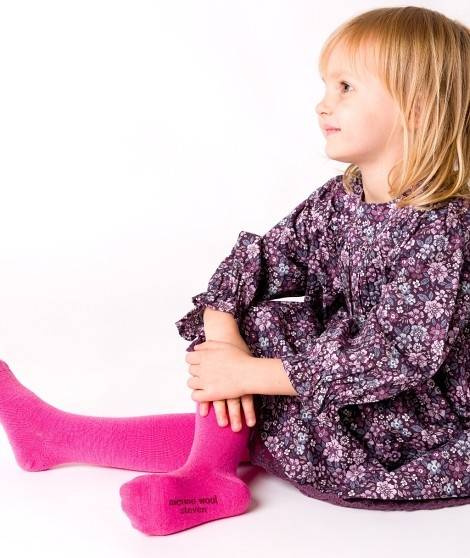 art.130 Merino Wool Rajstopy Dziewczęce Steven - 001 różowy