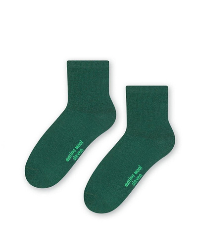 ART.130 Natural Merino Wool Skarpety damskie Steven zielony 008