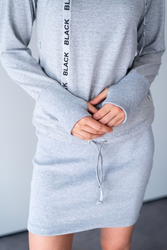 128 Sukienka dresowa MIRACLE-szary