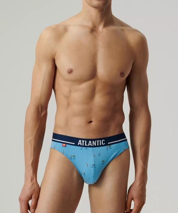 3MP-196 Slipy męskie Atlantic -niebieski