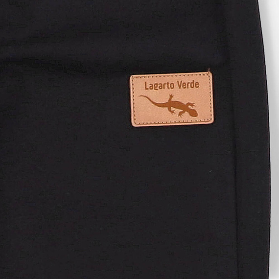 KAR-0040/CZA Spodnie dresowe dla chłopca Lagarto Verde - czarny